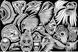 Eagle screaming tattoo idea