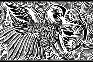 Eagle wings spread tattoo idea
