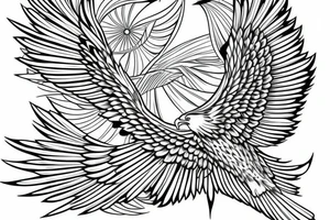 Eagle wings spread tattoo idea