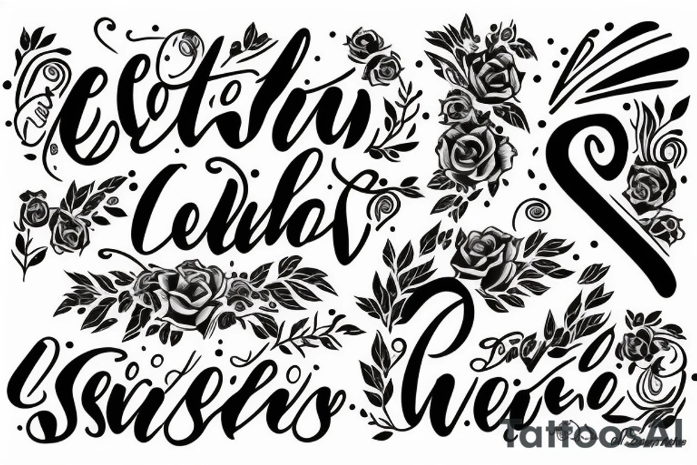 Solo letras 
Aylin, Miranda, lya tattoo idea