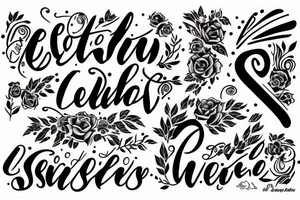 Solo letras 
Aylin, Miranda, lya tattoo idea