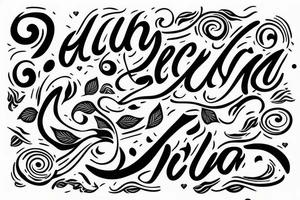 Solo letras 
Aylin, Miranda, lya tattoo idea