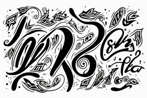Solo letras 
Aylin, Miranda, lya tattoo idea