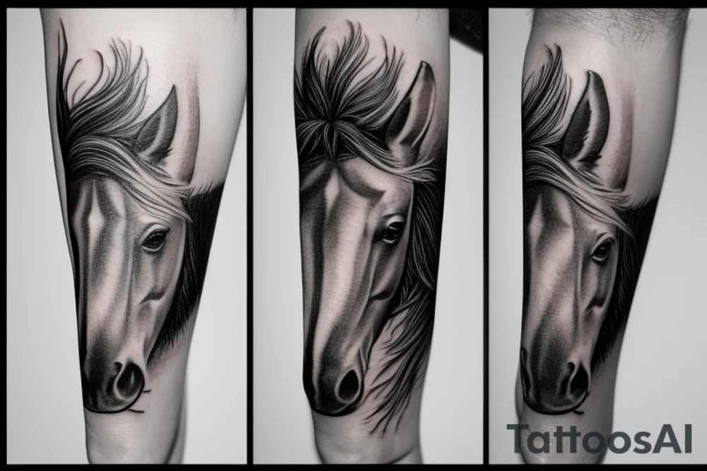 prick horse tattoo idea