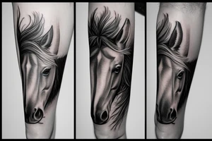 prick horse tattoo idea