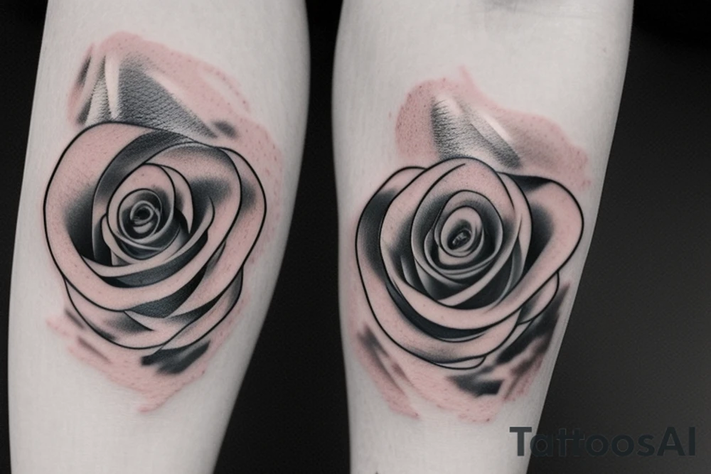 one rose bud tattoo idea