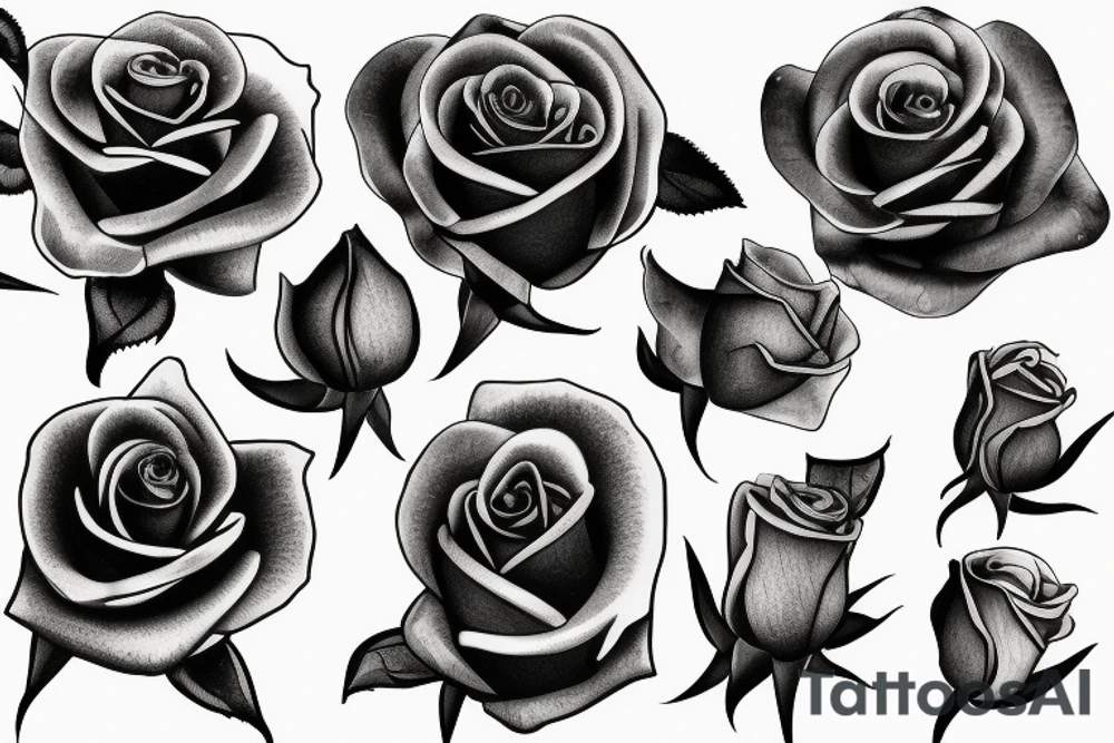 one rose bud tattoo idea