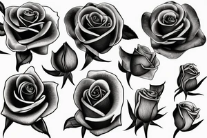one rose bud tattoo idea