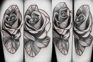 one rose bud tattoo idea