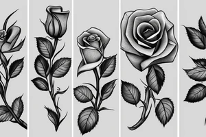 one rose bud tattoo idea
