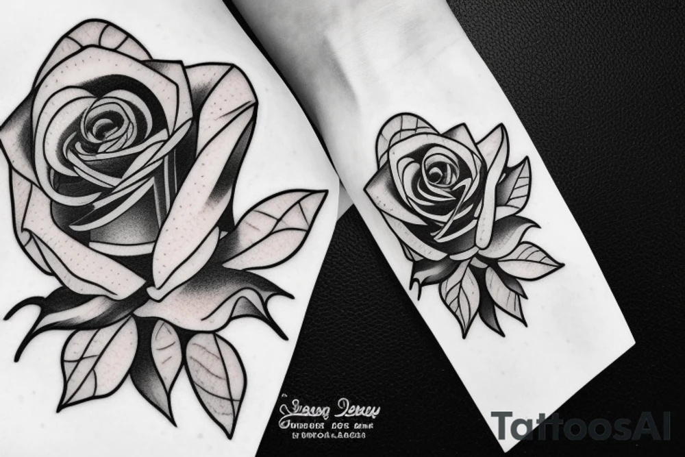 one rose bud tattoo idea