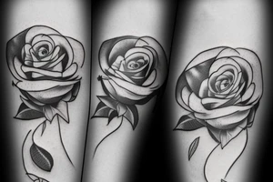 one rose bud tattoo idea
