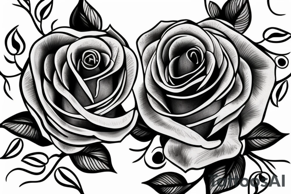 one rose bud tattoo idea