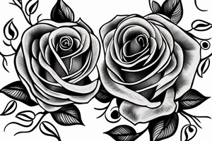 one rose bud tattoo idea