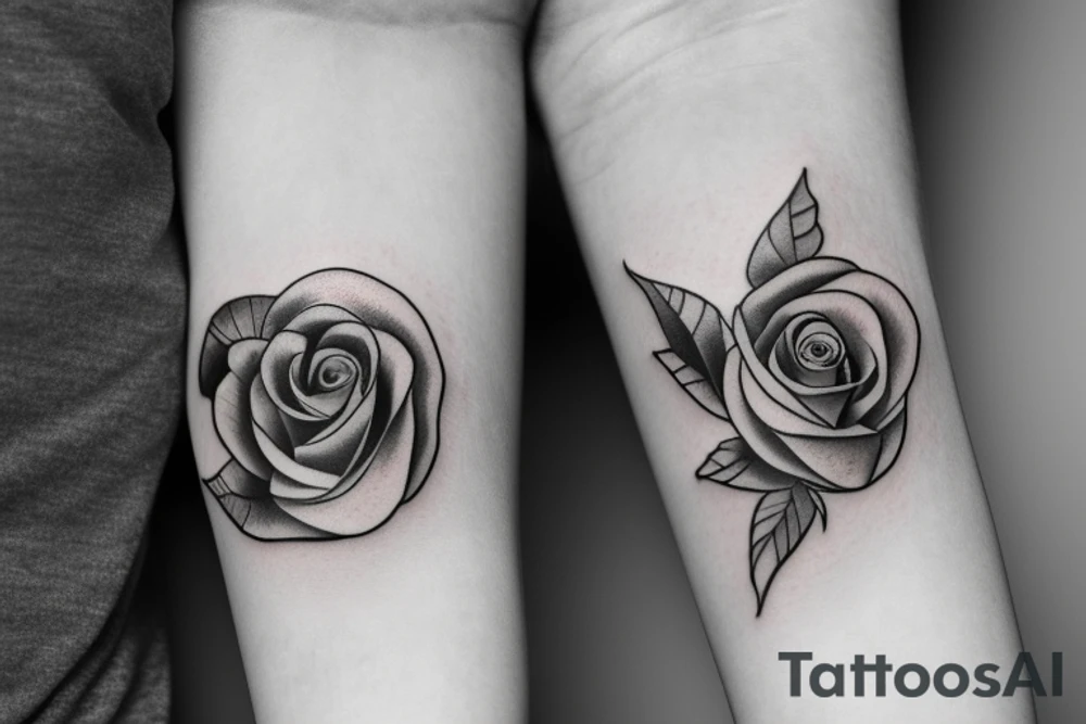 one rose bud tattoo idea