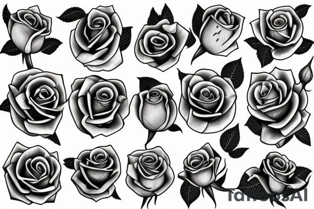 one rose bud tattoo idea