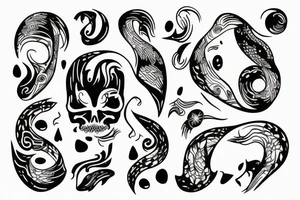 duality of man tattoo idea