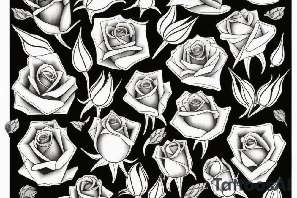 one rose bud tattoo idea