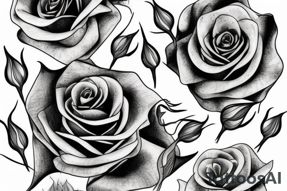 one rose bud tattoo idea