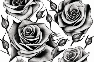 one rose bud tattoo idea