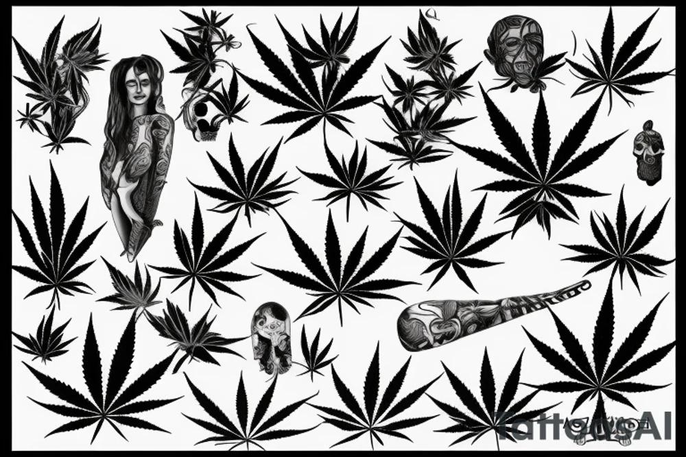 marijuana tattoo idea