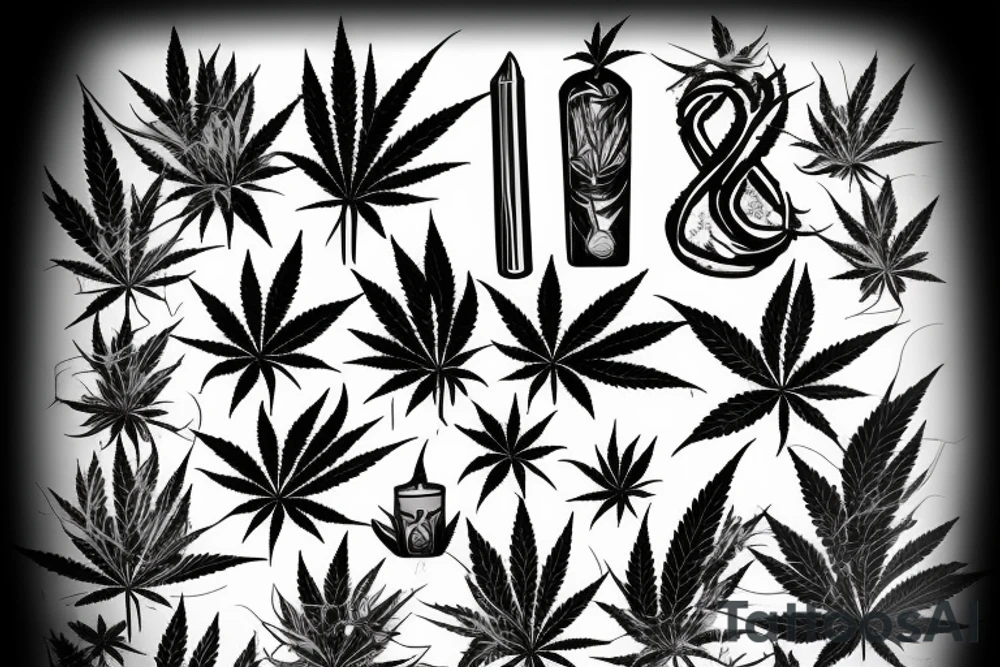 marijuana tattoo idea