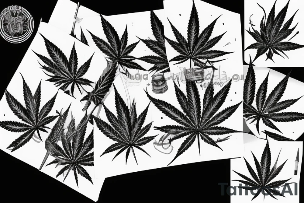 marijuana tattoo idea