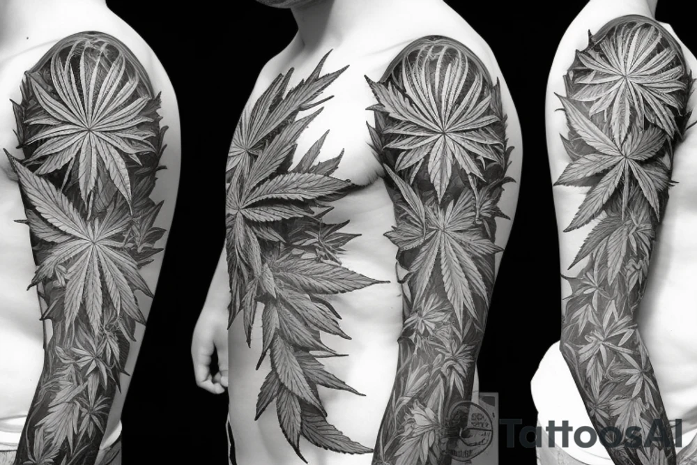 marijuana tattoo idea