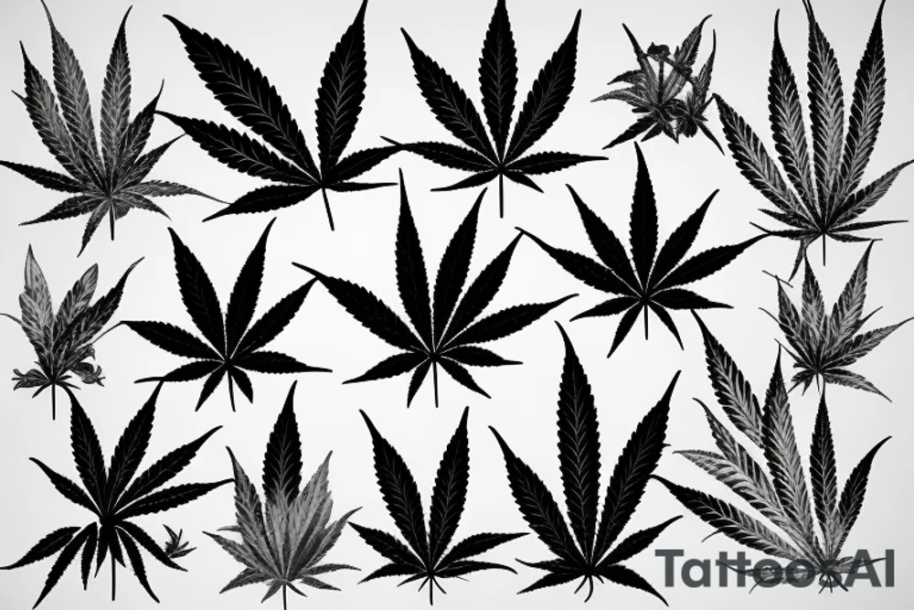 marijuana tattoo idea