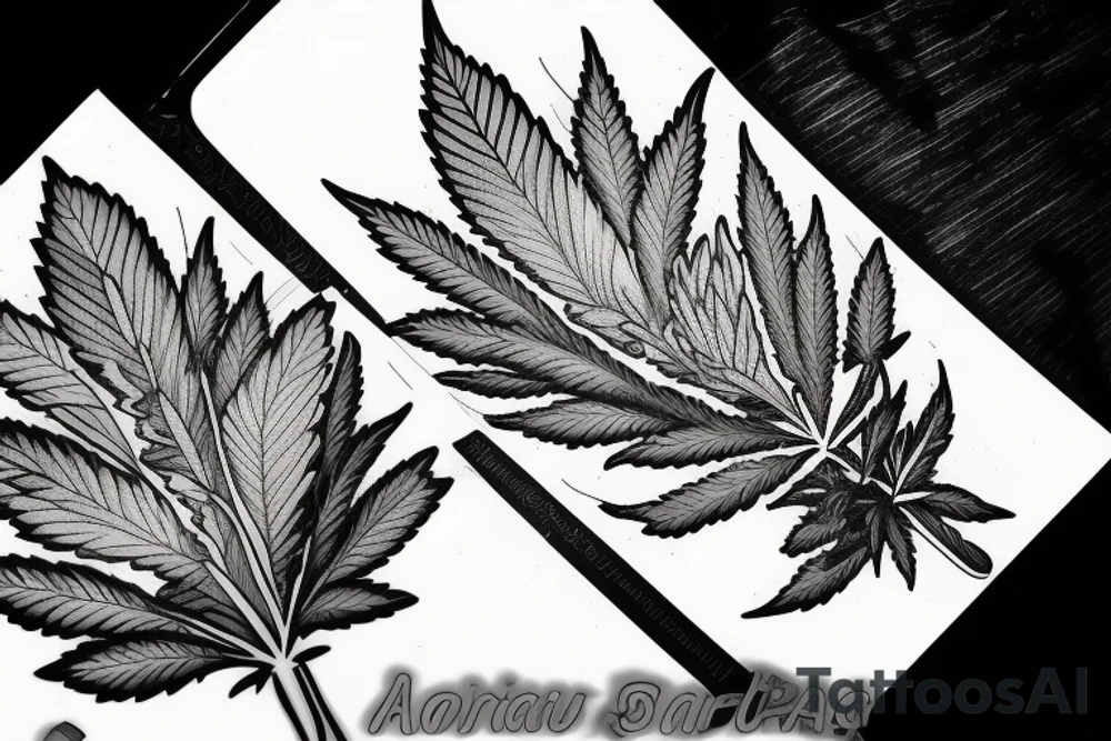 marijuana tattoo idea