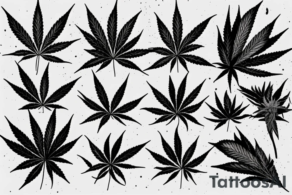 marijuana tattoo idea