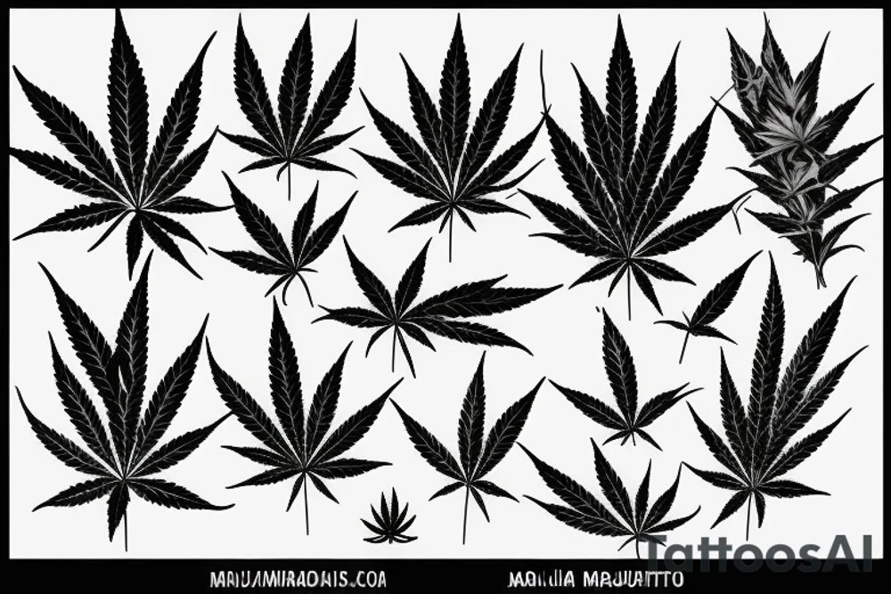 marijuana tattoo idea