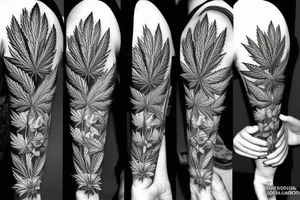beautiful marijuana tattoo idea