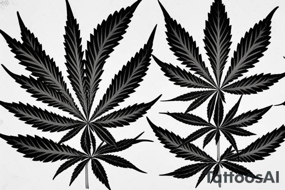 beautiful marijuana tattoo idea