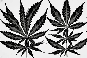 beautiful marijuana tattoo idea