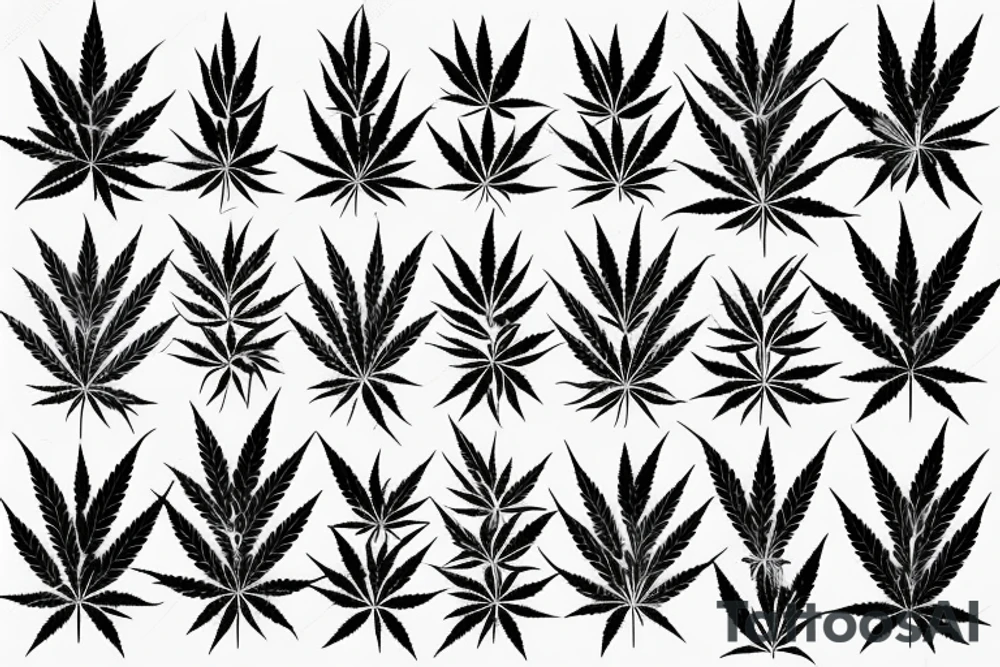 beautiful marijuana tattoo idea