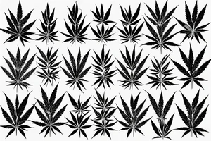 beautiful marijuana tattoo idea