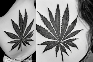 beautiful marijuana tattoo idea