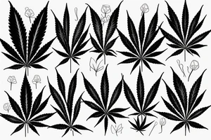 beautiful marijuana tattoo idea