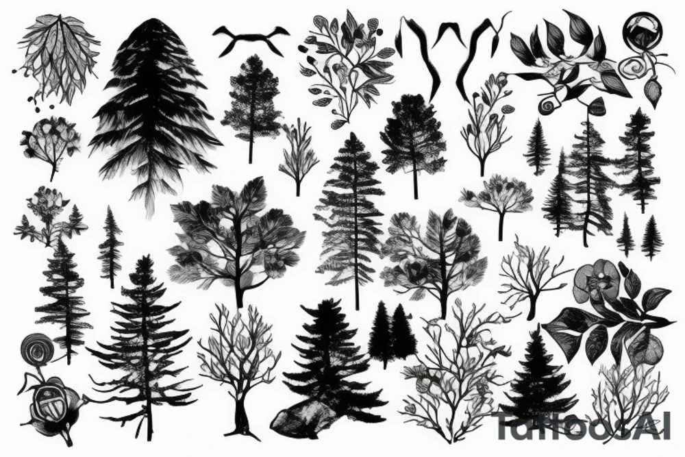 forest tattoo idea