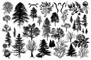 forest tattoo idea