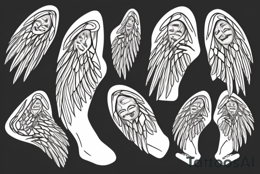 they had a human likeness, but each had four faces, and each of them had four wings. Their legs were straight, and the soles of their feet were like the sole of a calf's foot. And they sparkled like burnished bronze. tattoo idea