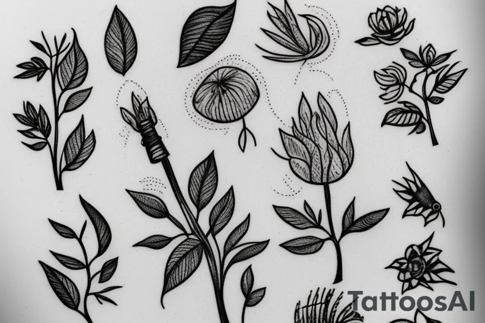 a small plant growing from a seed tattoo idea
