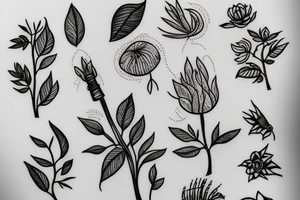 a small plant growing from a seed tattoo idea