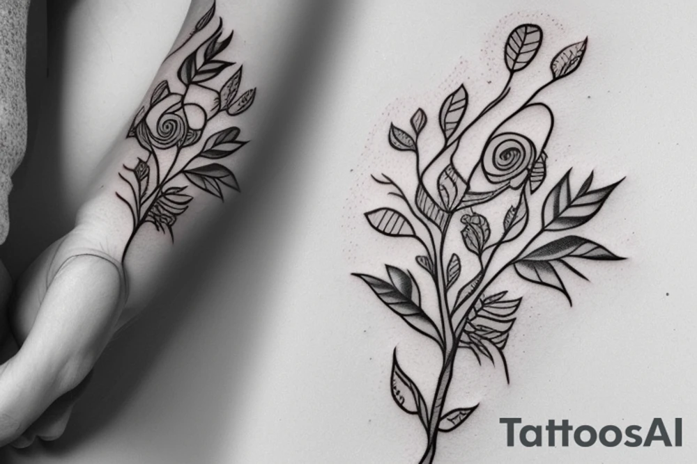 a small plant growing from a seed tattoo idea