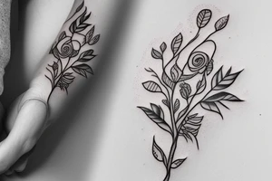a small plant growing from a seed tattoo idea