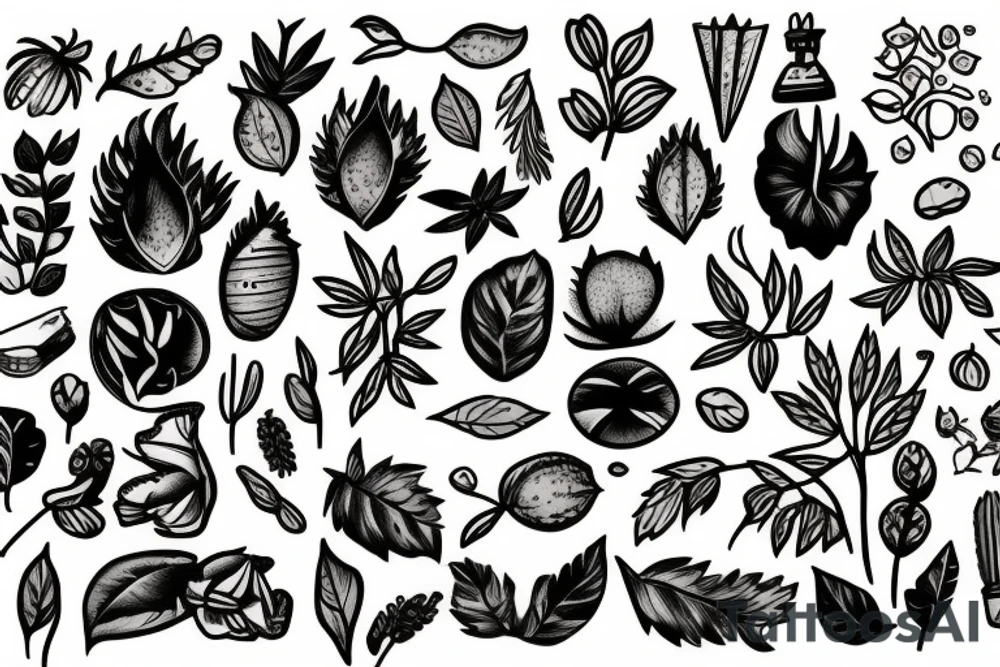 a small plant growing from a seed tattoo idea