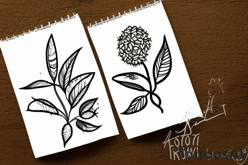 a small plant growing from a seed tattoo idea