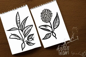 a small plant growing from a seed tattoo idea