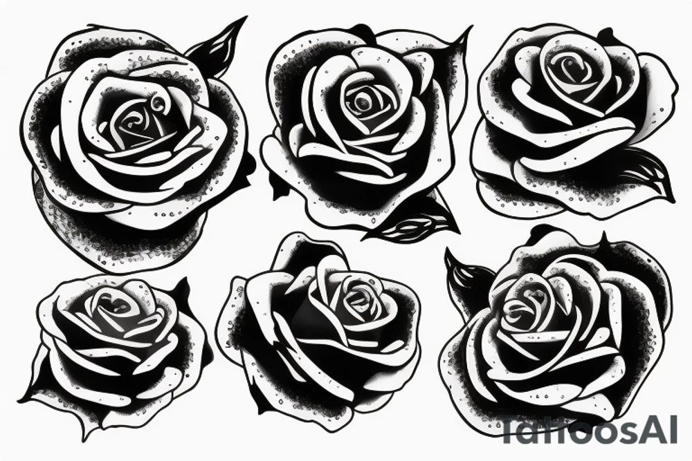 Burning rose tattoo idea